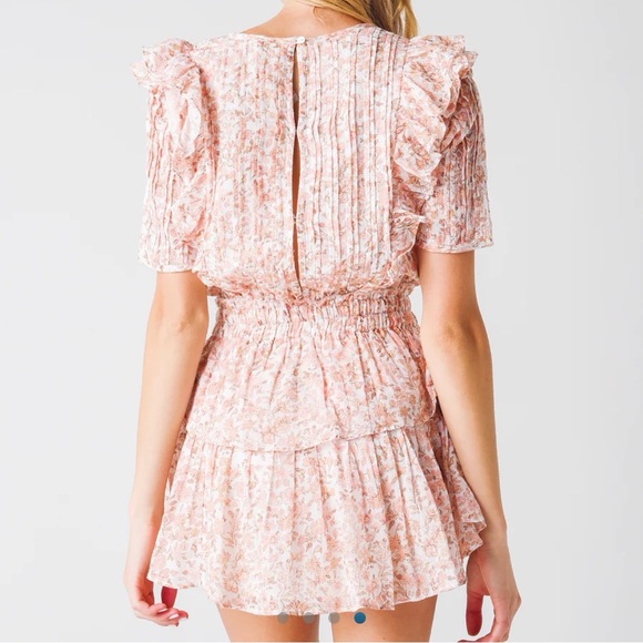 LOVESHACKFANCY Natasha Dress Vanilla Foam Ditsy Floral Print Size XS Cotton - Picture 3 of 16